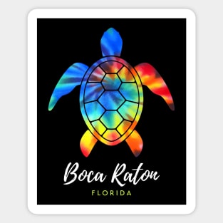 Boca Raton Florida Sea Turtle Conservation Tie Dye Sticker